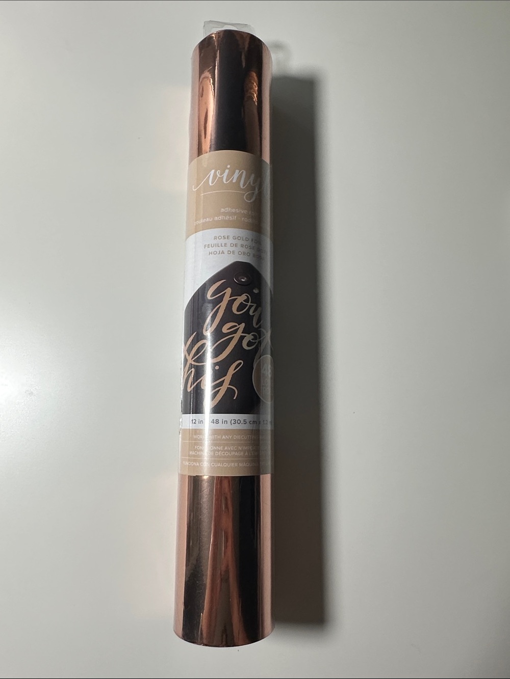 NEW Sealed Rose Gold Vinyl Adhesive Roll